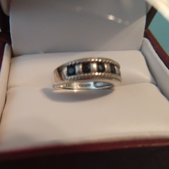 Black onyx and sterling silver ring - Picture 5 of 8